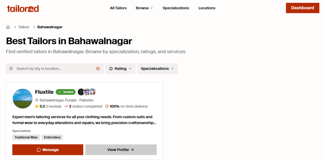 Browse tailors near you with reviews and ratings